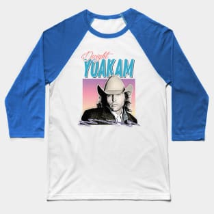 Dwight Yoakam / 80s Styled Retro Design Baseball T-Shirt